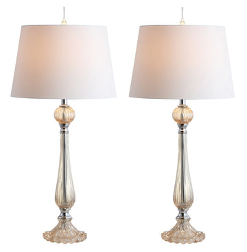 Chloe 32.5" Glass LED Table Lamp - JONATHAN Y